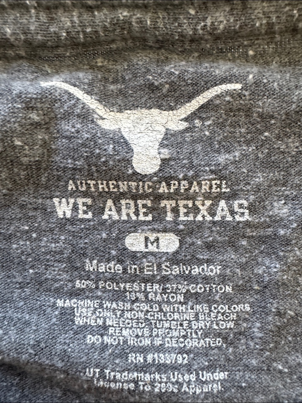 Texas Longhorns Gray Graphic Tee - Athletic T-Shirt Size: M - Picture 3 of 4